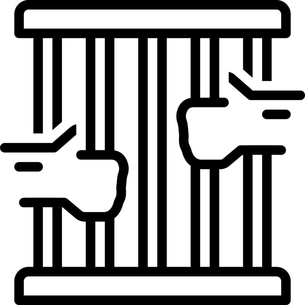 line icon for prison vector