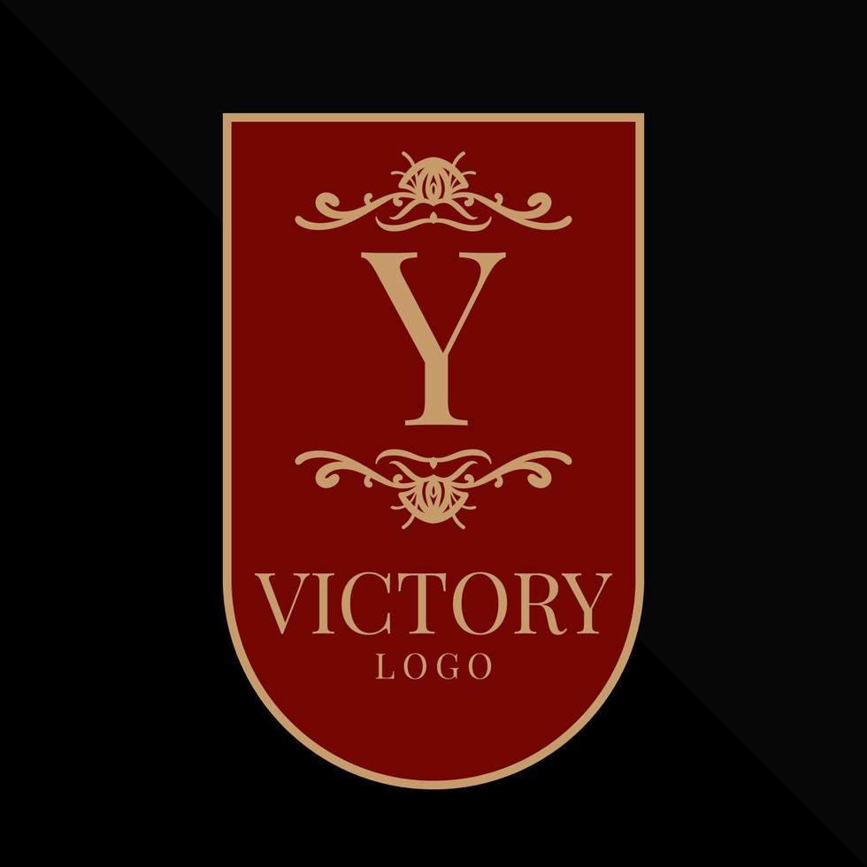 letra y gloriosa victoria logo vector elemento de diseño