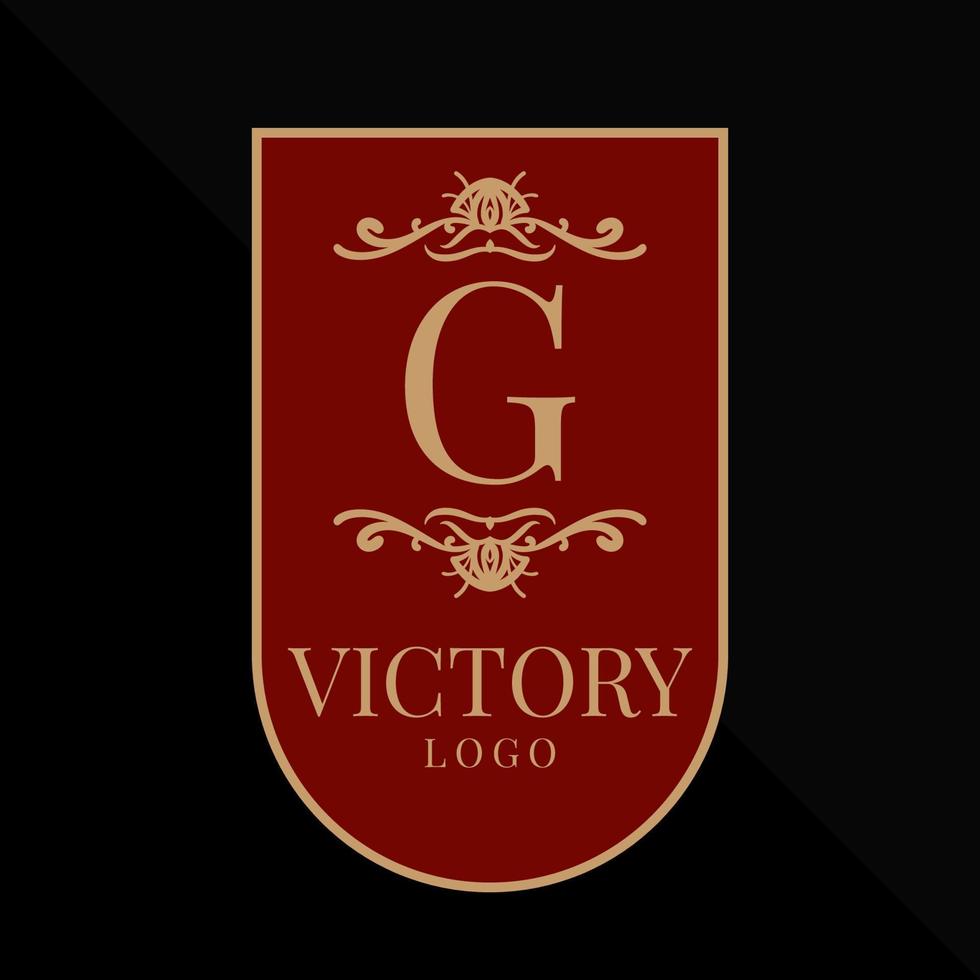 letra g gloriosa victoria logo vector elemento de diseño