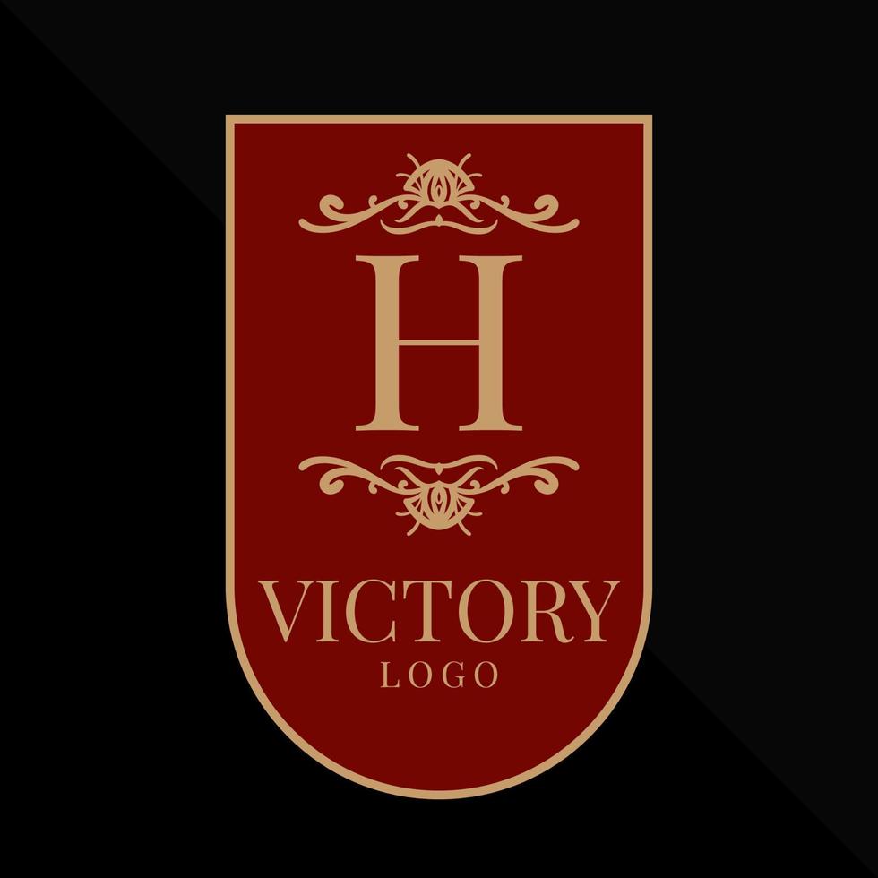 letter H glorious victory logo vector design element