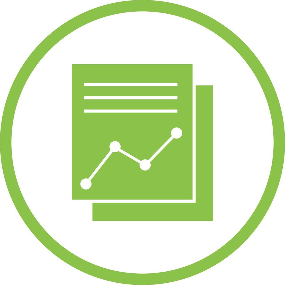 Beautiful Graph report Vector Glyph icon