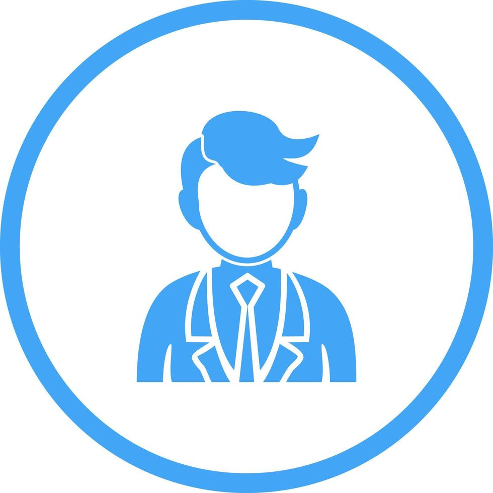Beautiful Business man Vector Glyph icon