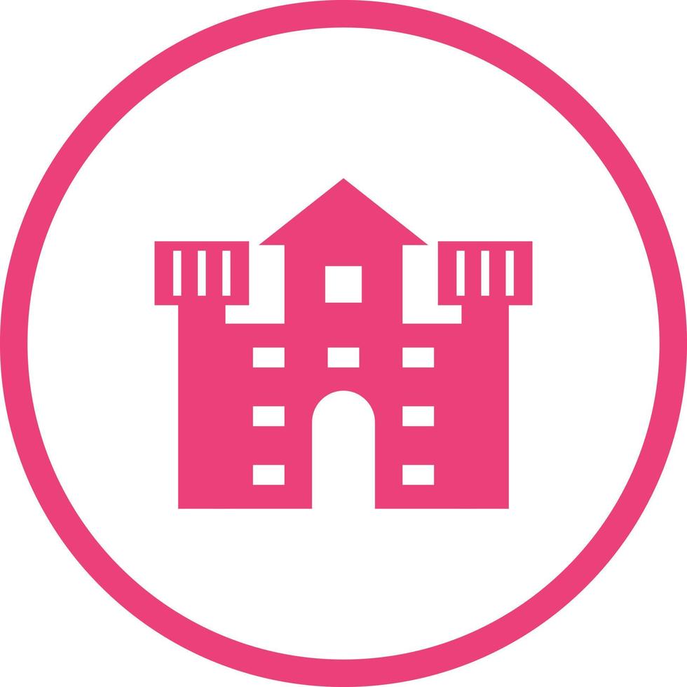 Beautiful Castle Vector Glyph Icon
