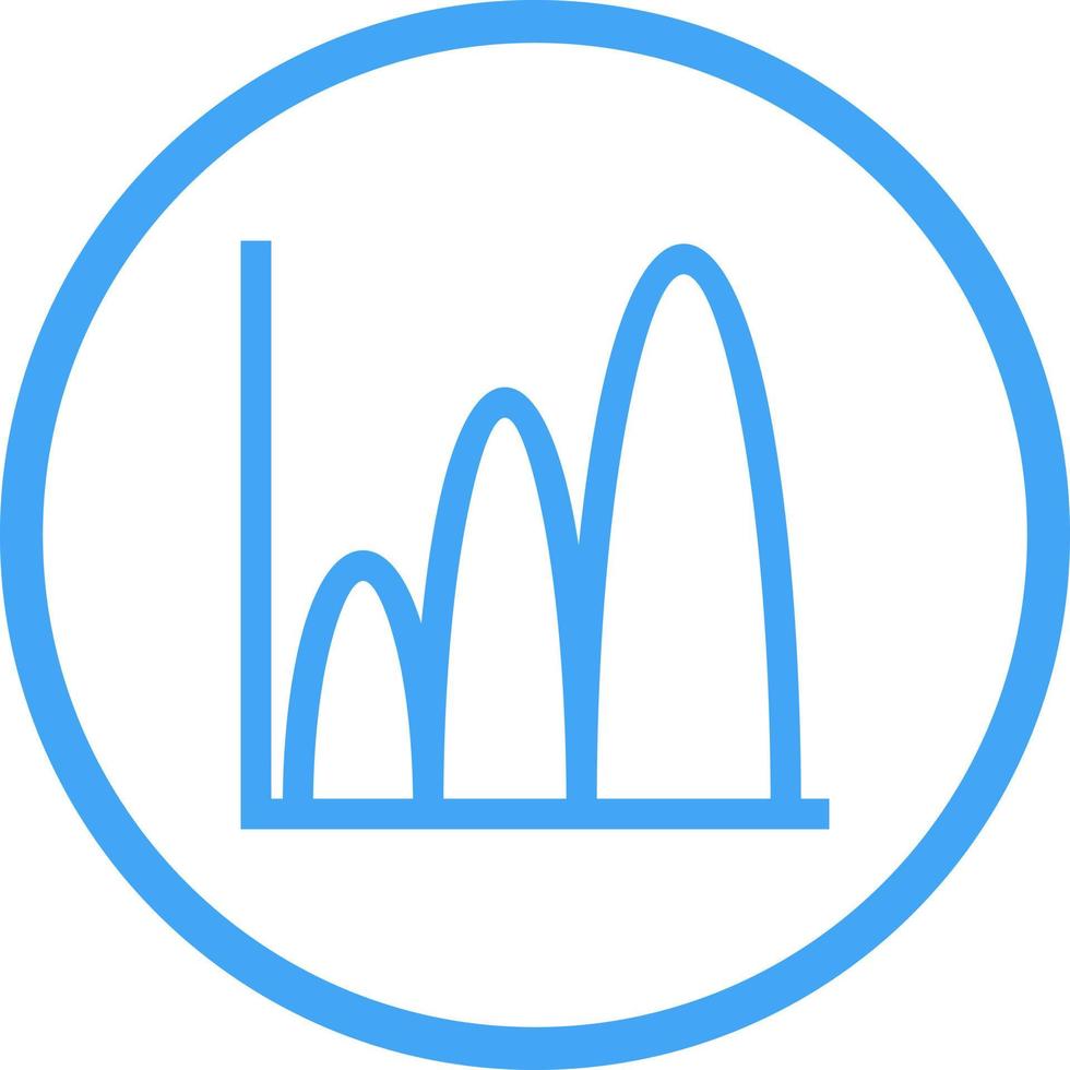 Beautiful Bell shaped graph Vector Glyph Icon