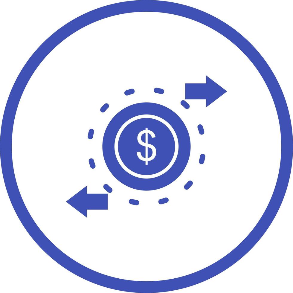 Beautiful Money circulation Vector Glyph icon
