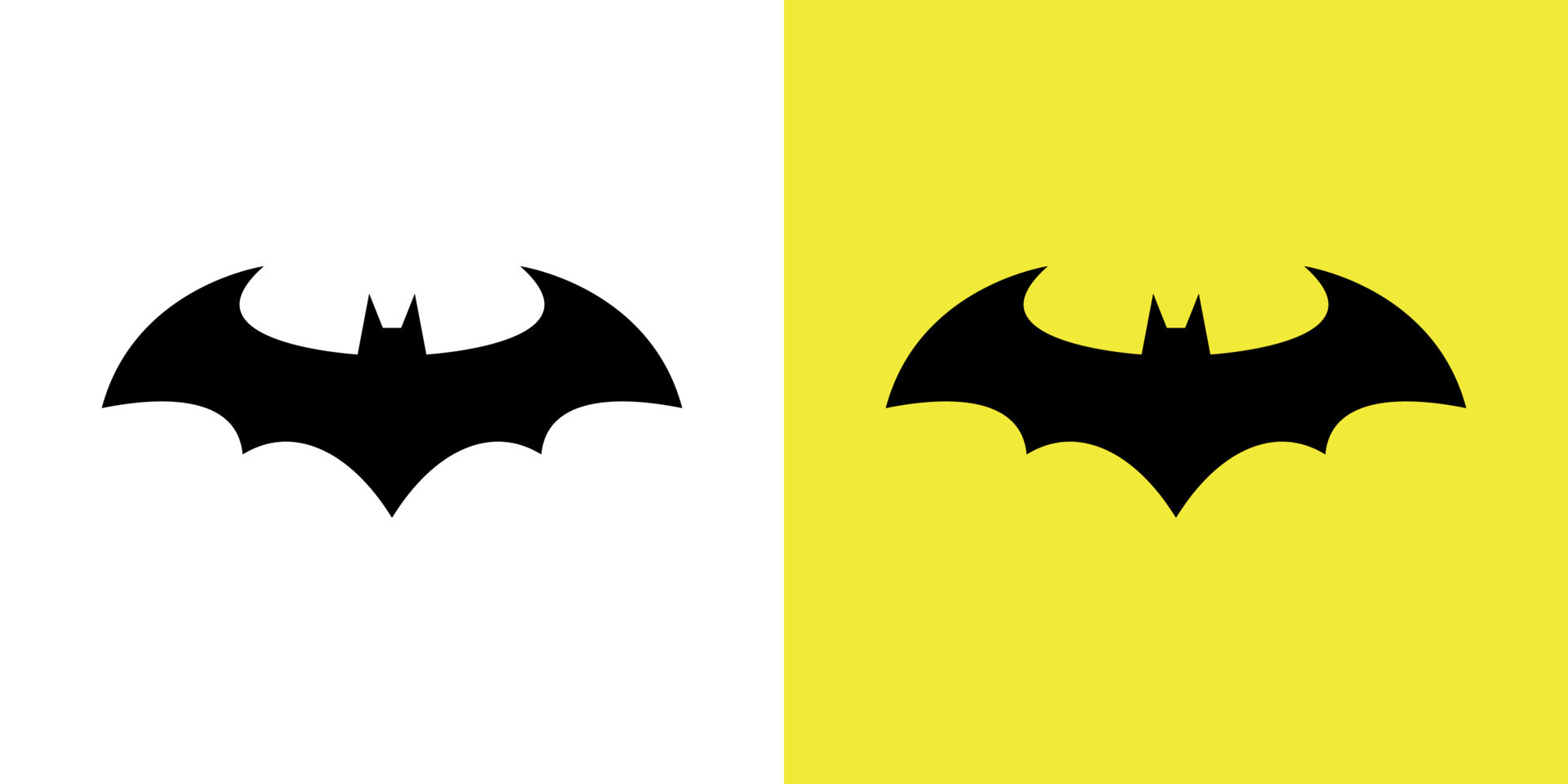 Batman Logo, Batman Signal On Yellow and White Background 17119695 ...