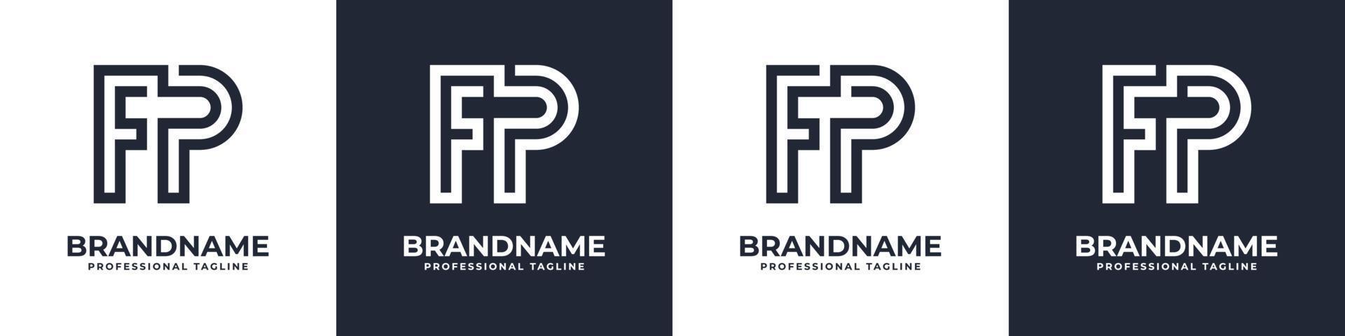 Simple FP Monogram Logo, suitable for any business with FP or PF initial. vector