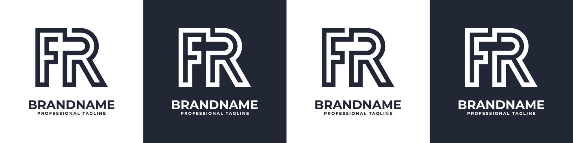 Simple FR Monogram Logo, suitable for any business with FR or RF initial. vector