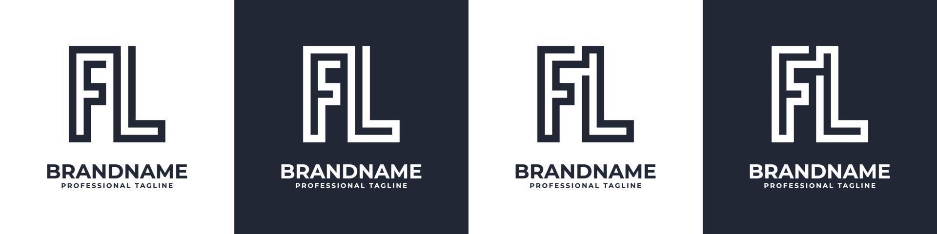 Simple FL Monogram Logo, suitable for any business with FL or LF initial. vector