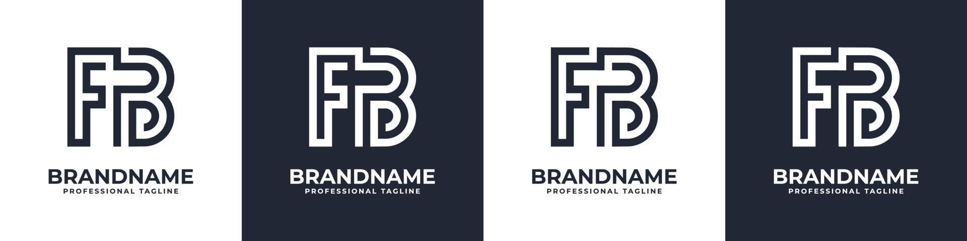 Simple FB Monogram Logo, suitable for any business with FB or BF initial. vector