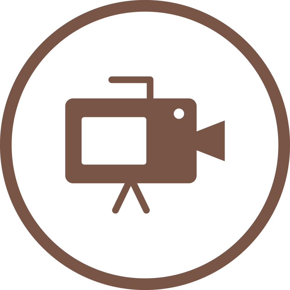 Beautiful Video Camera Glyph Vector Icon