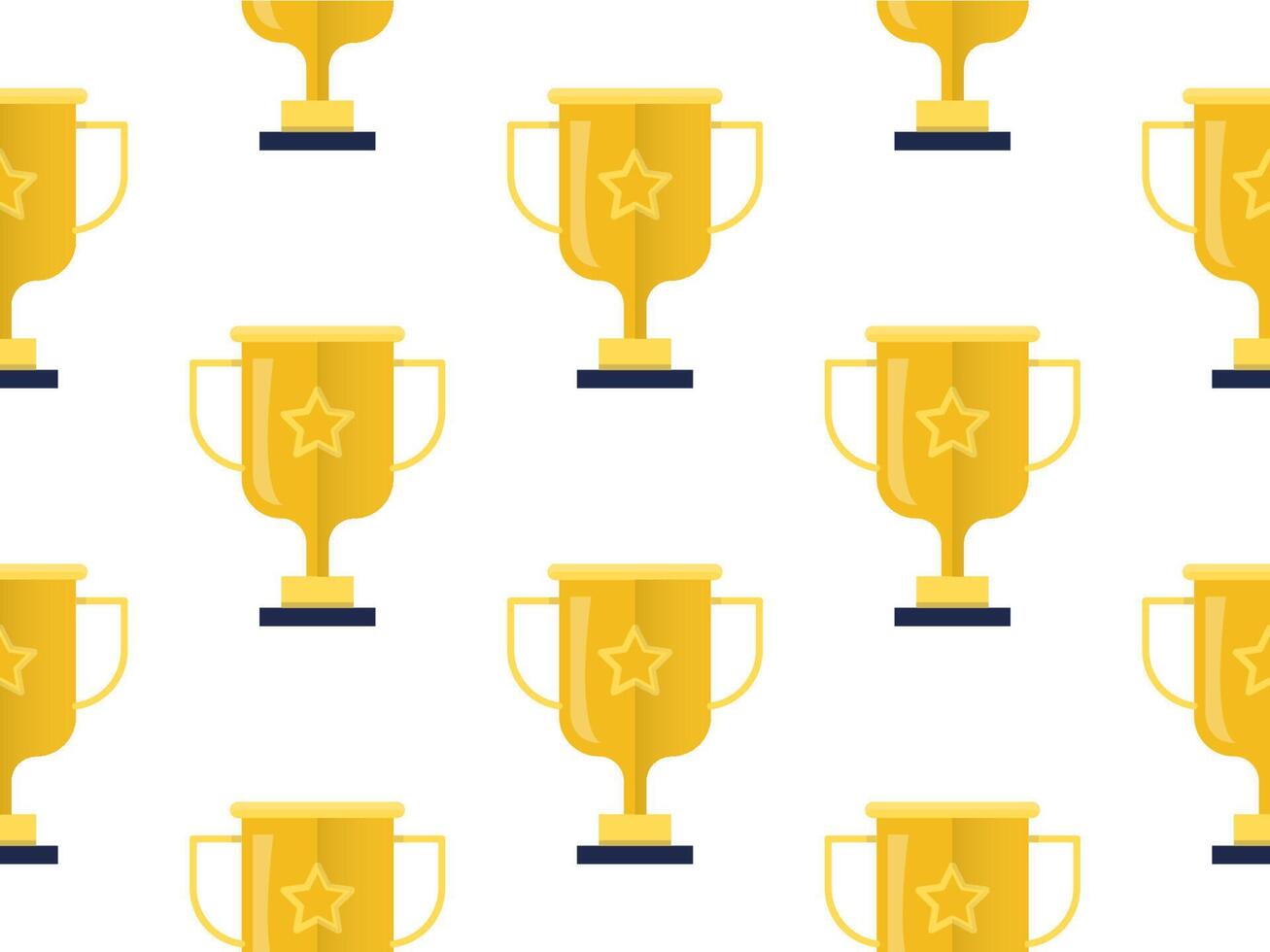 Winner trophy seamless pattern design, Repeat textile design. Fabric