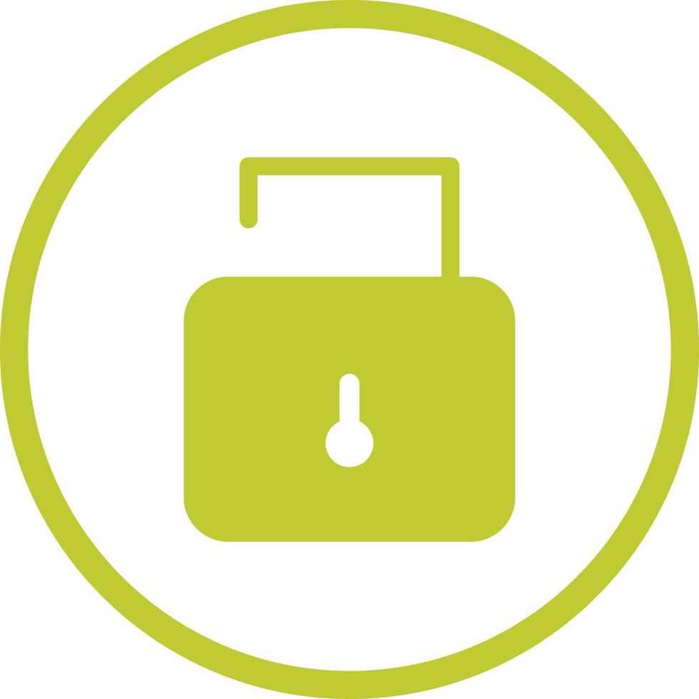 Beautiful Unlocked Glyph Vector Icon
