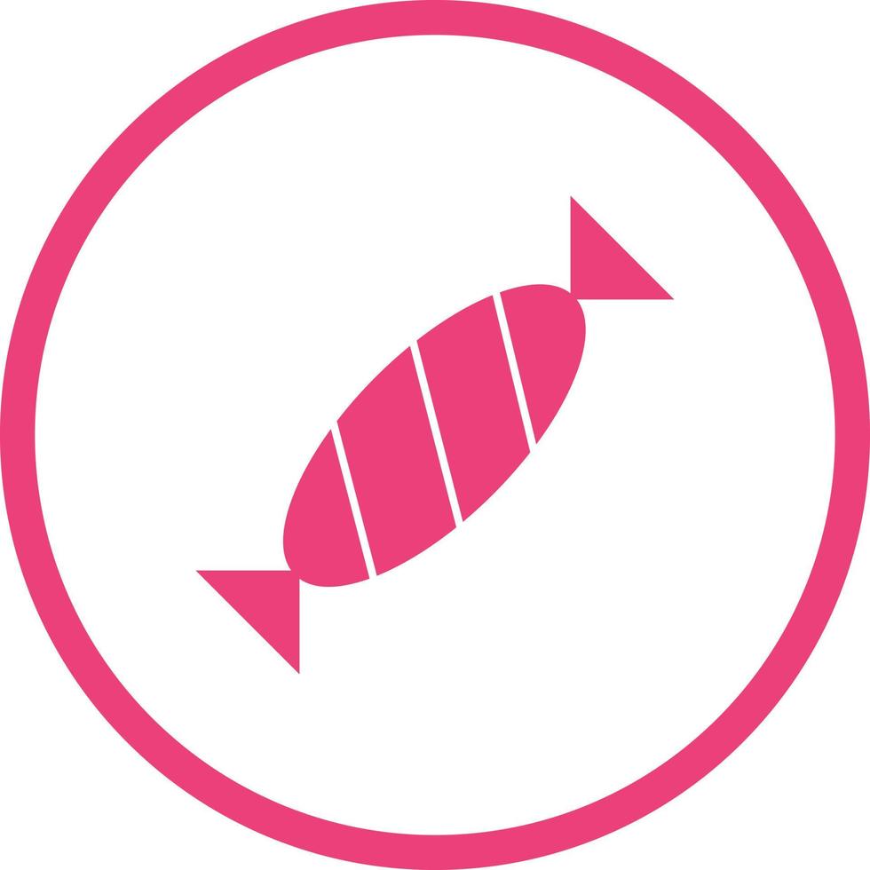 Beautiful Toffee Glyph Vector Icon