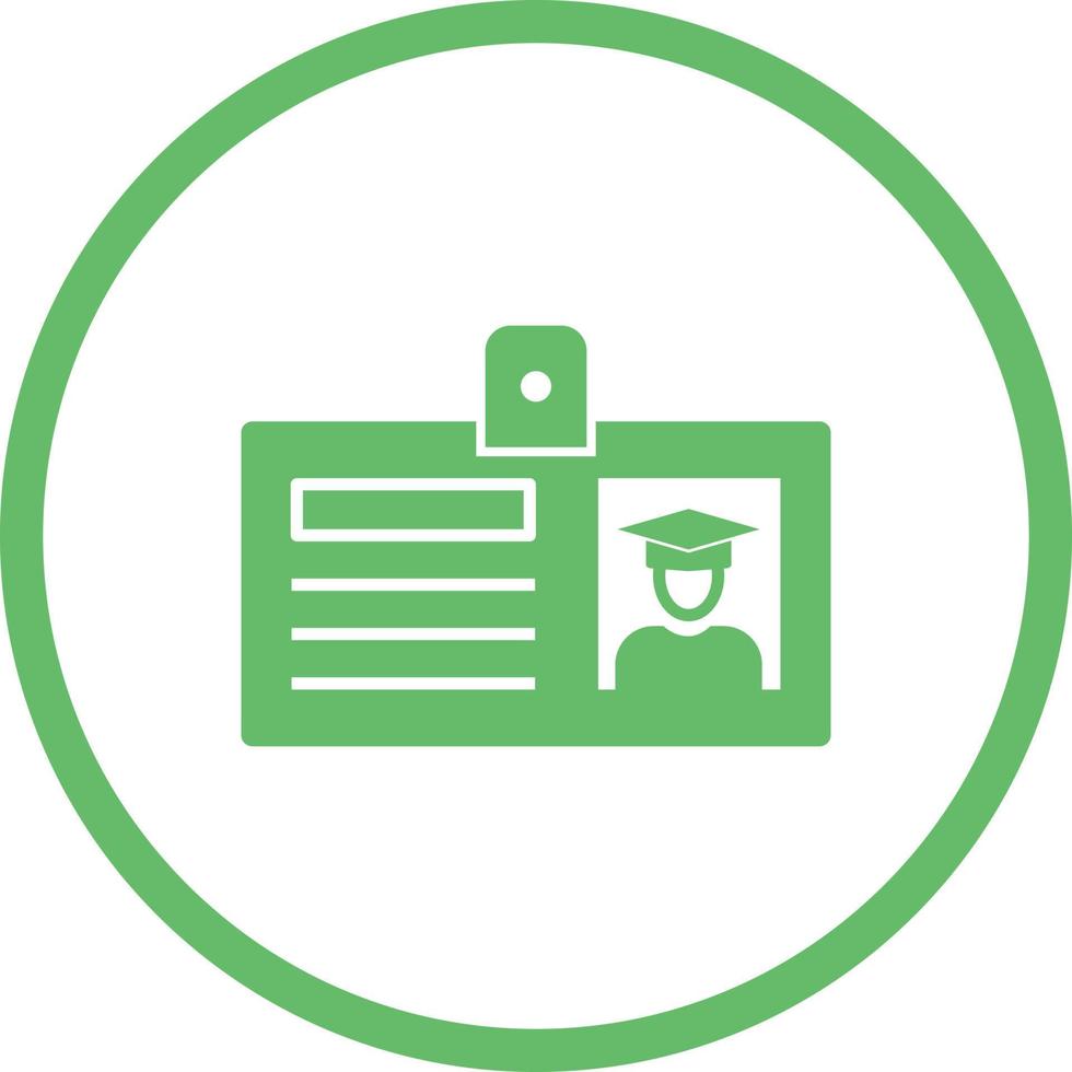 Beautiful ID Card Glyph Vector Icon