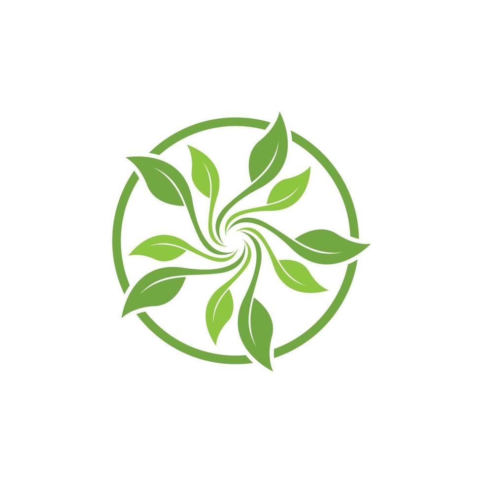 Nature leaf icon and symbol template vector