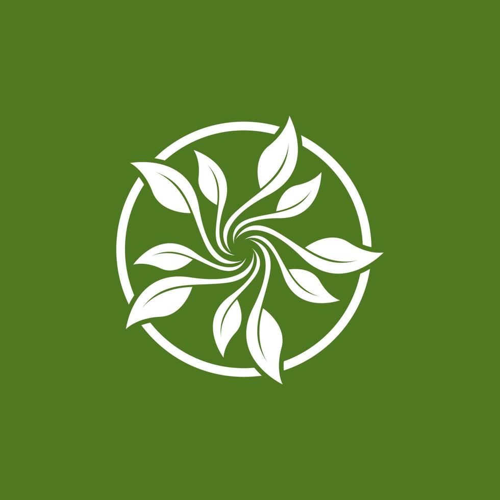 vector de plantilla de icono y símbolo de hoja de naturaleza
