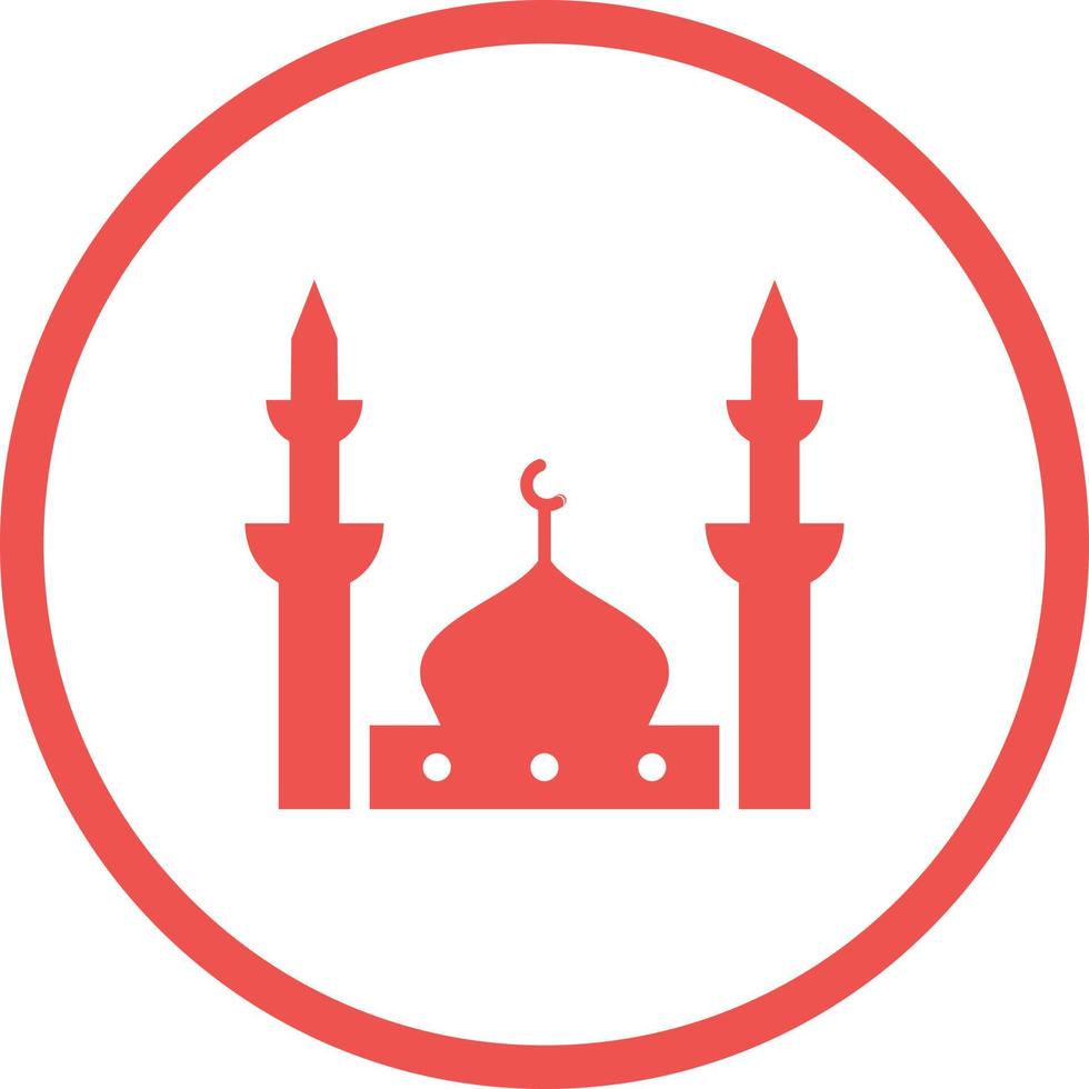 Beautiful Mosque Glyph Vector Icon