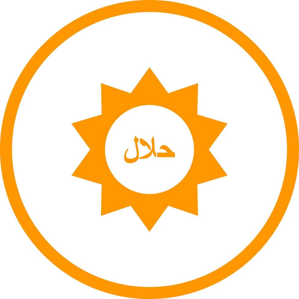 Beautiful Halal Tag Glyph Vector Icon