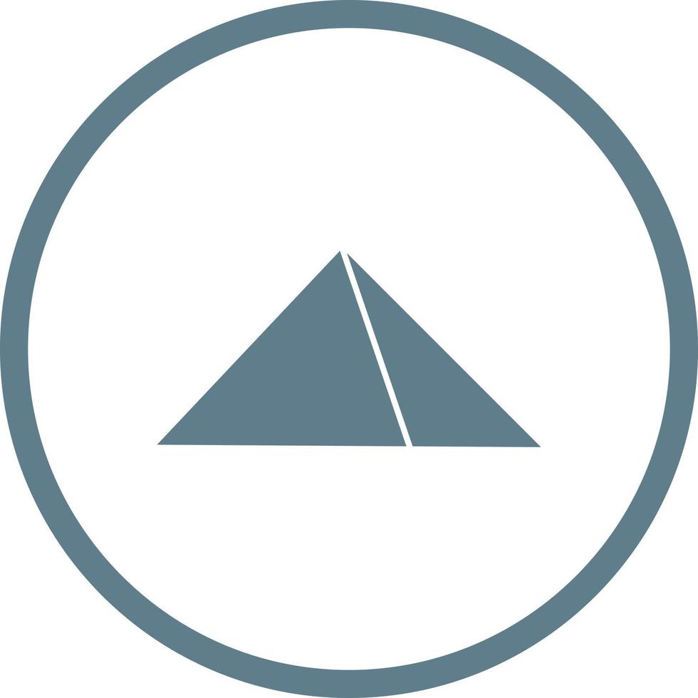 Beautiful pyramid Glyph Vector Icon