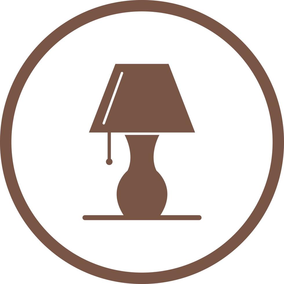 Beautiful Table Lamp Glyph Vector Icon