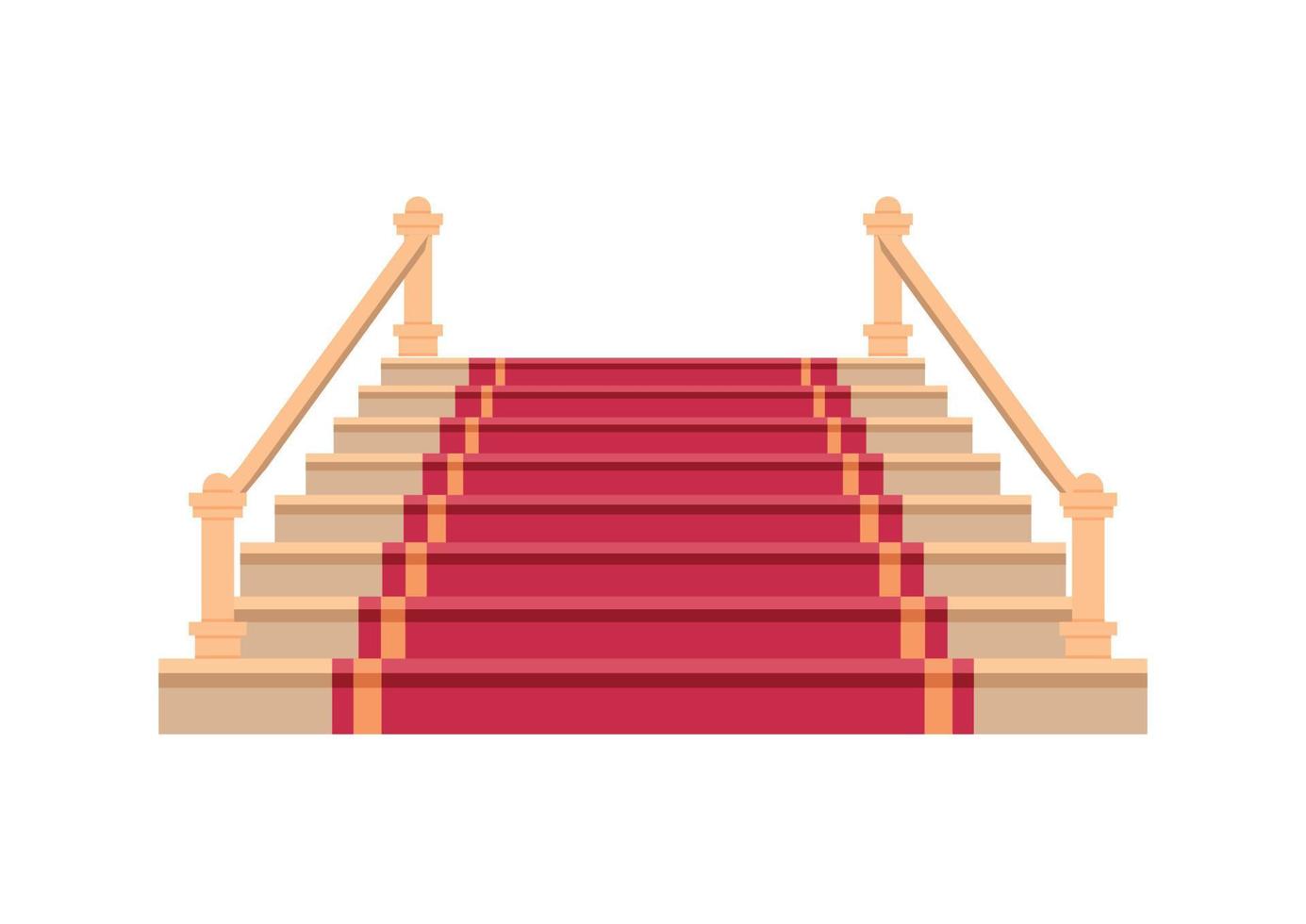 Staircase with carpet vector icon.Cartoon vector icon isolated on white background staircase with carpet.