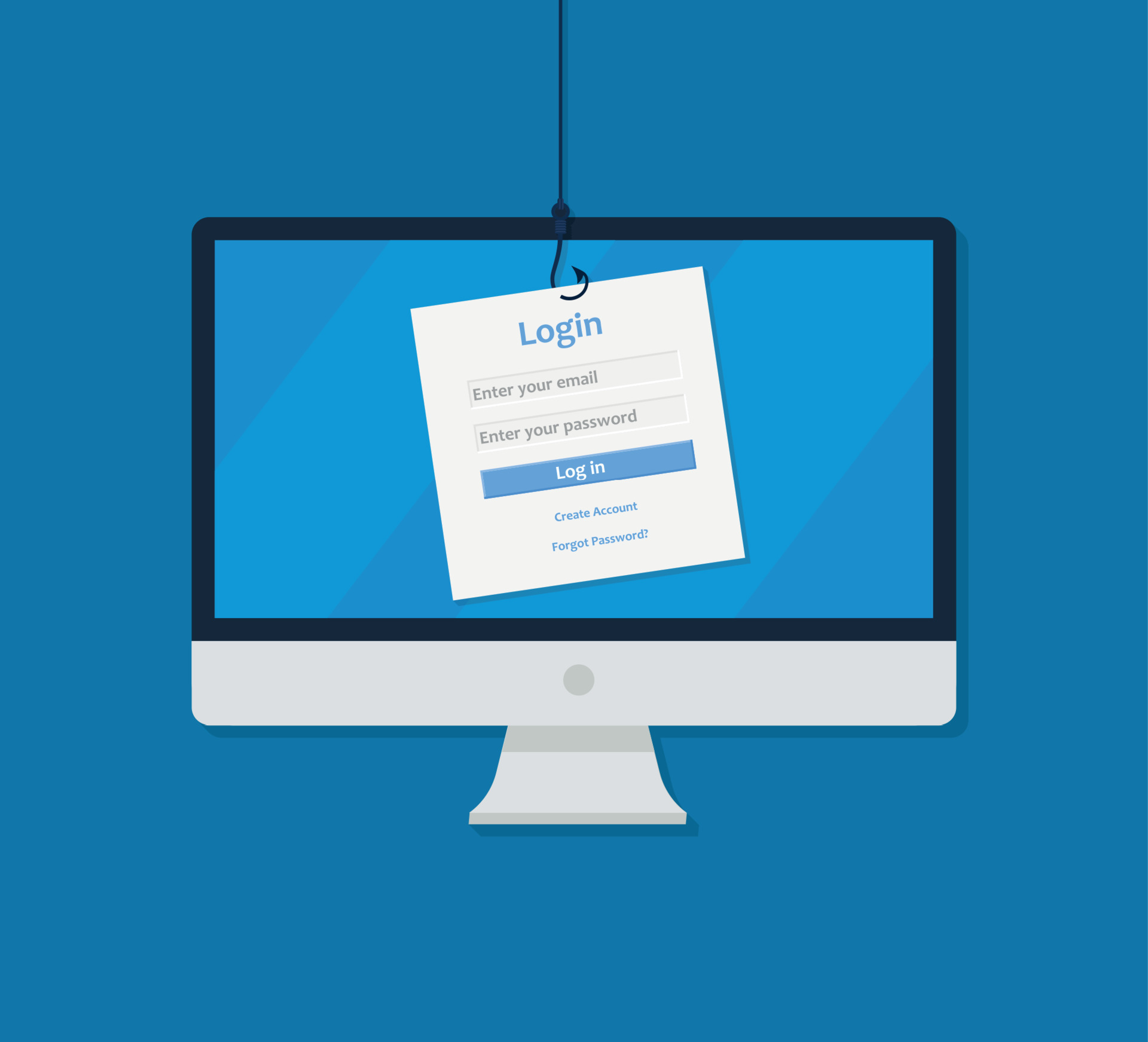 Login and Register Form with Blue Theme for Desktop Application or