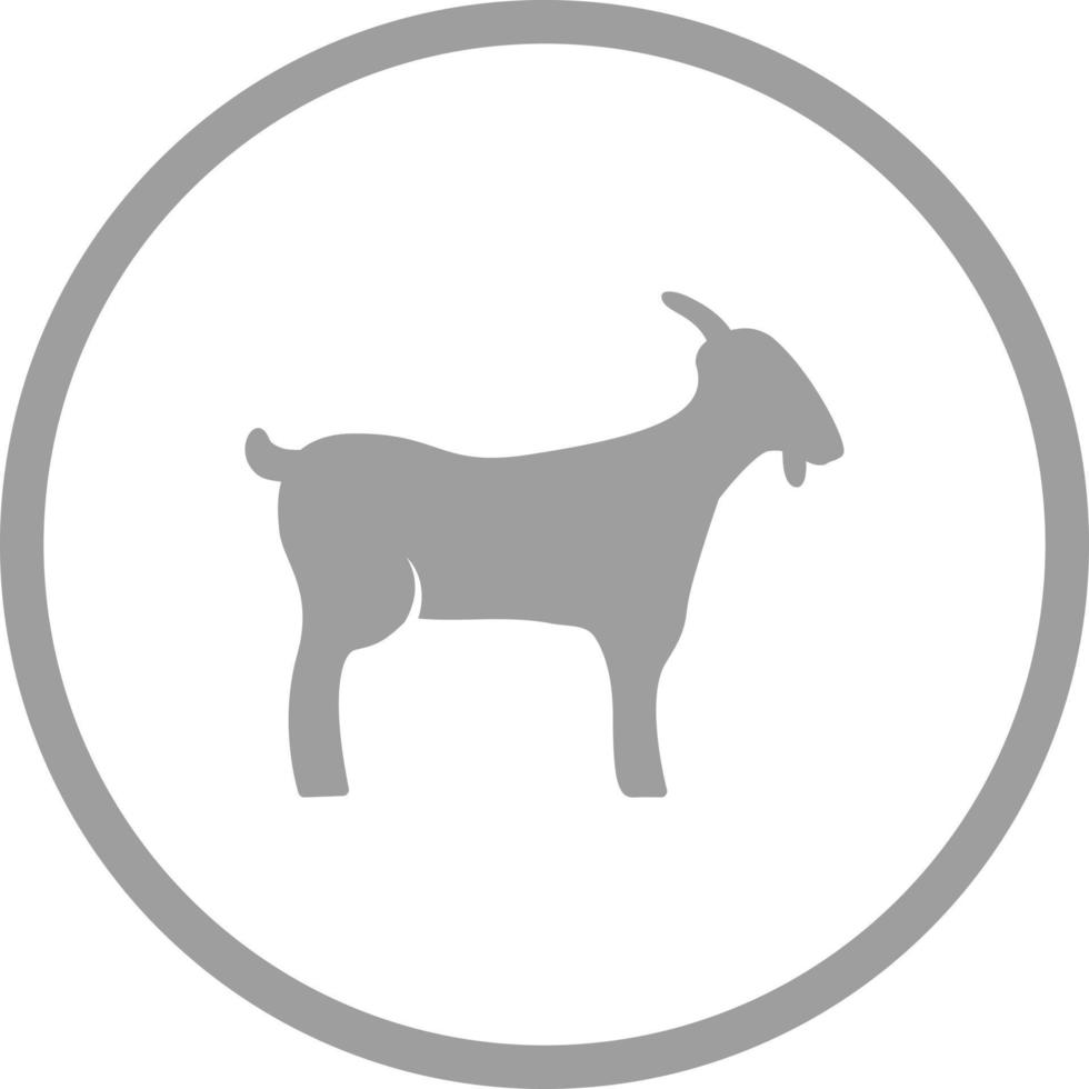Beautiful Goat Glyph Vector Icon