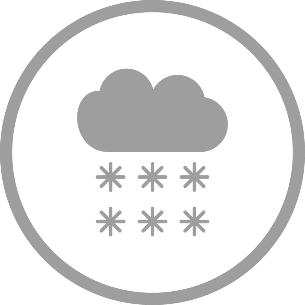 Beautiful Snowfall Glyph Vector Icon