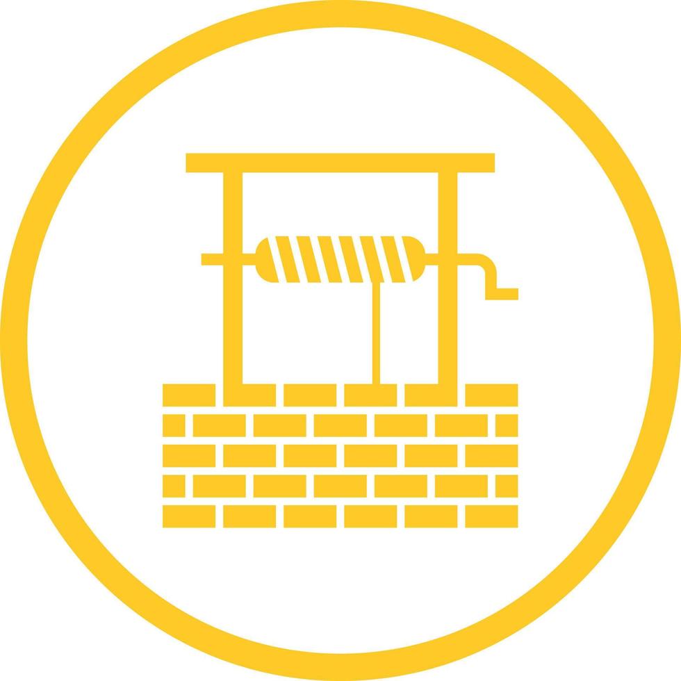 Beautiful Water Well Glyph Vector Icon
