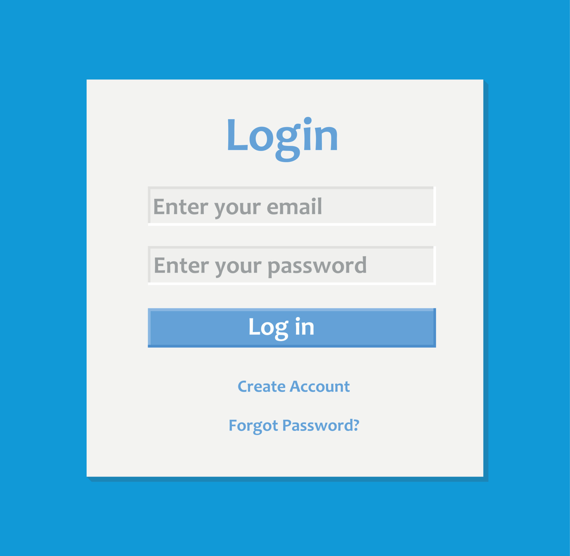 Login and Register Form with Blue Theme for Desktop Application or