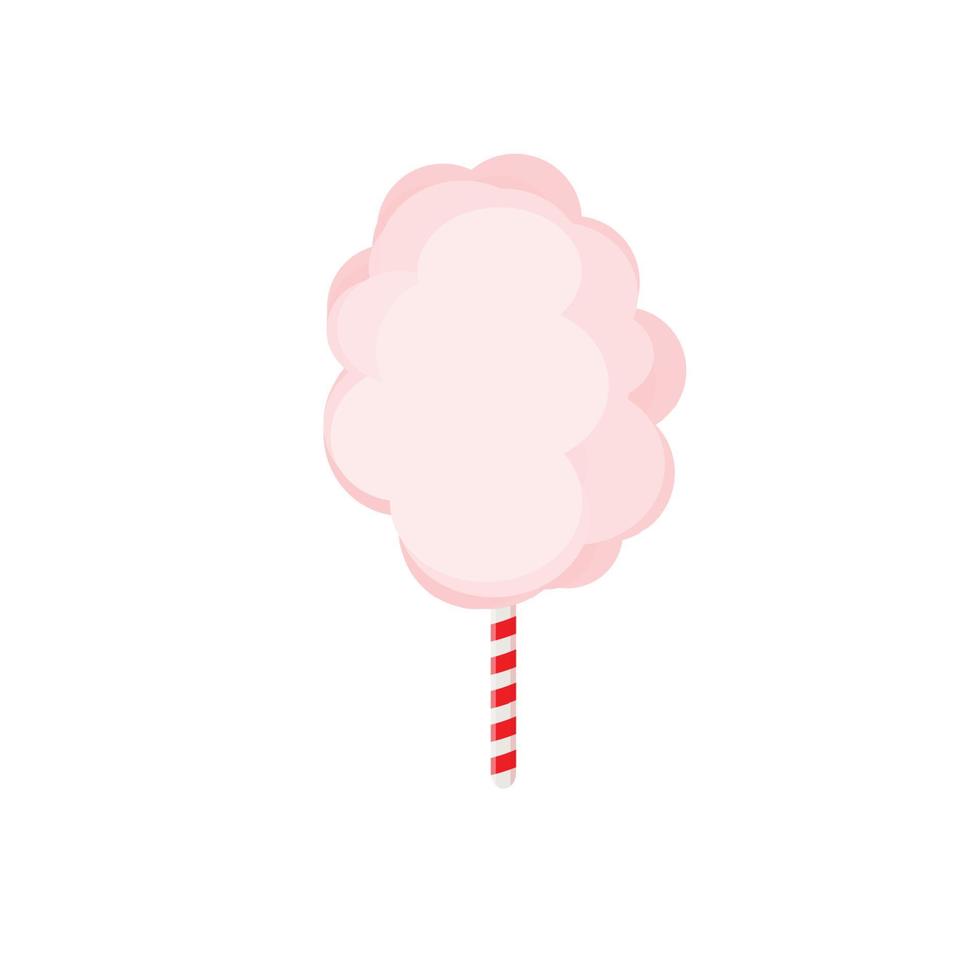 Cotton candy icon in cartoon style isolated on white background. Films and cinema symbol stock vector illustration.