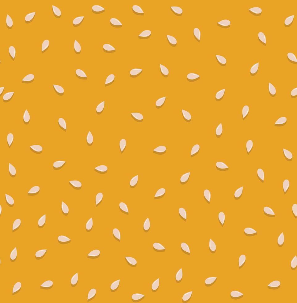 semillas de sésamo en bollo de pan fresco y delicioso, patrón sin costuras. fondo vectorial repetitivo. vector