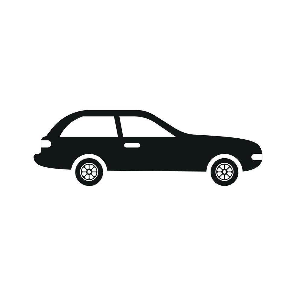 símbolo de vector de icono de coche sobre fondo blanco.