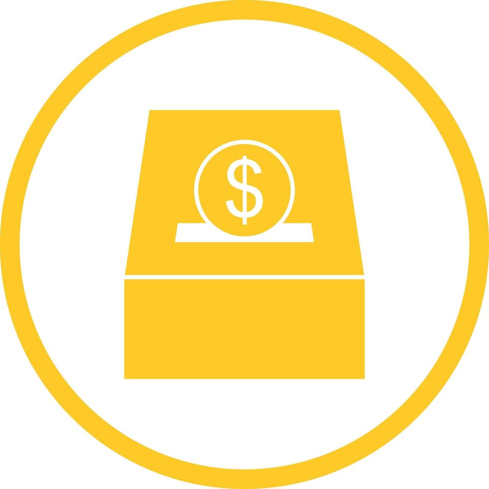 Beautiful Charity Box Glyph Vector Icon