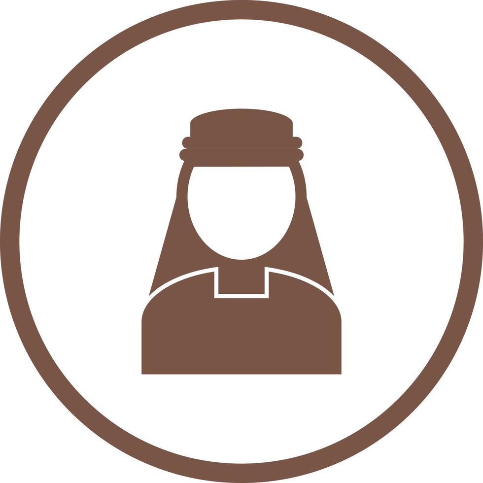 Beautiful Turkish Man Glyph Vector Icon