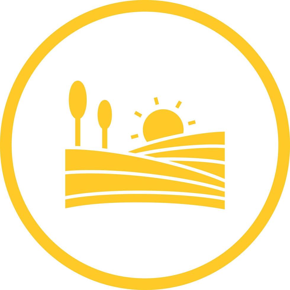 Beautiful Farms Glyph Vector Icon