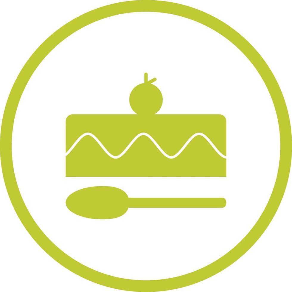 Beautiful Small Cake Glyph Vector Icon