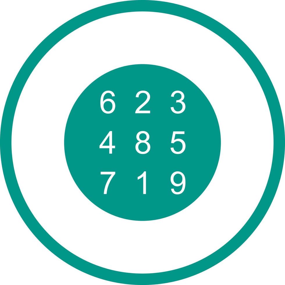 Beautiful Number Theory Glyph Vector Icon