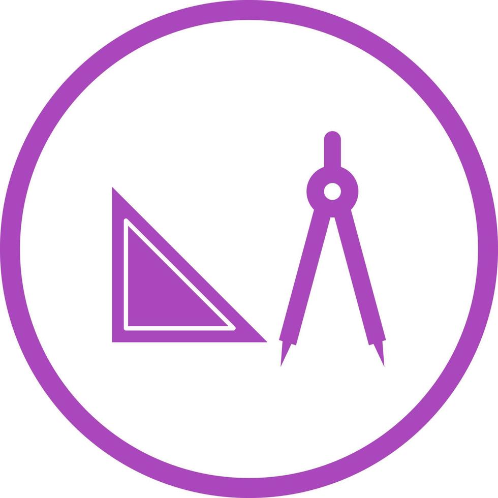Beautiful Geometry Tools Glyph Vector Icon