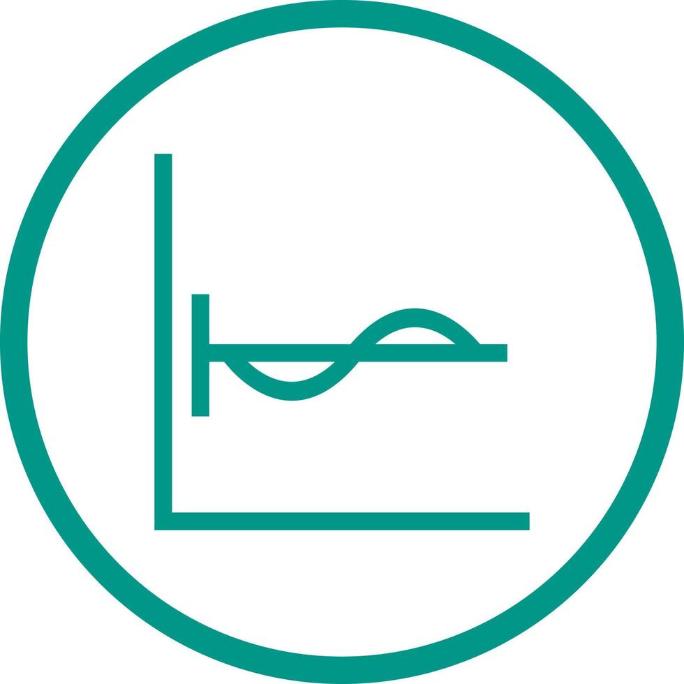 Beautiful Cosine Graph Glyph Vector Icon