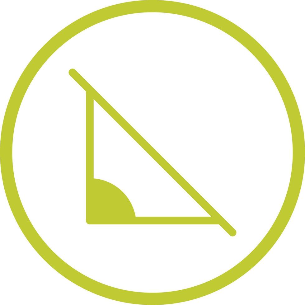 Beautiful Angle Glyph Vector Icon