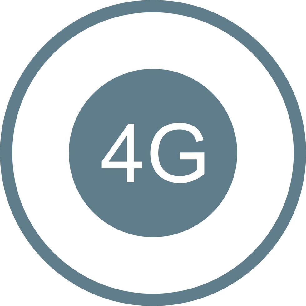 Beautiful 4G Glyph Vector Icon