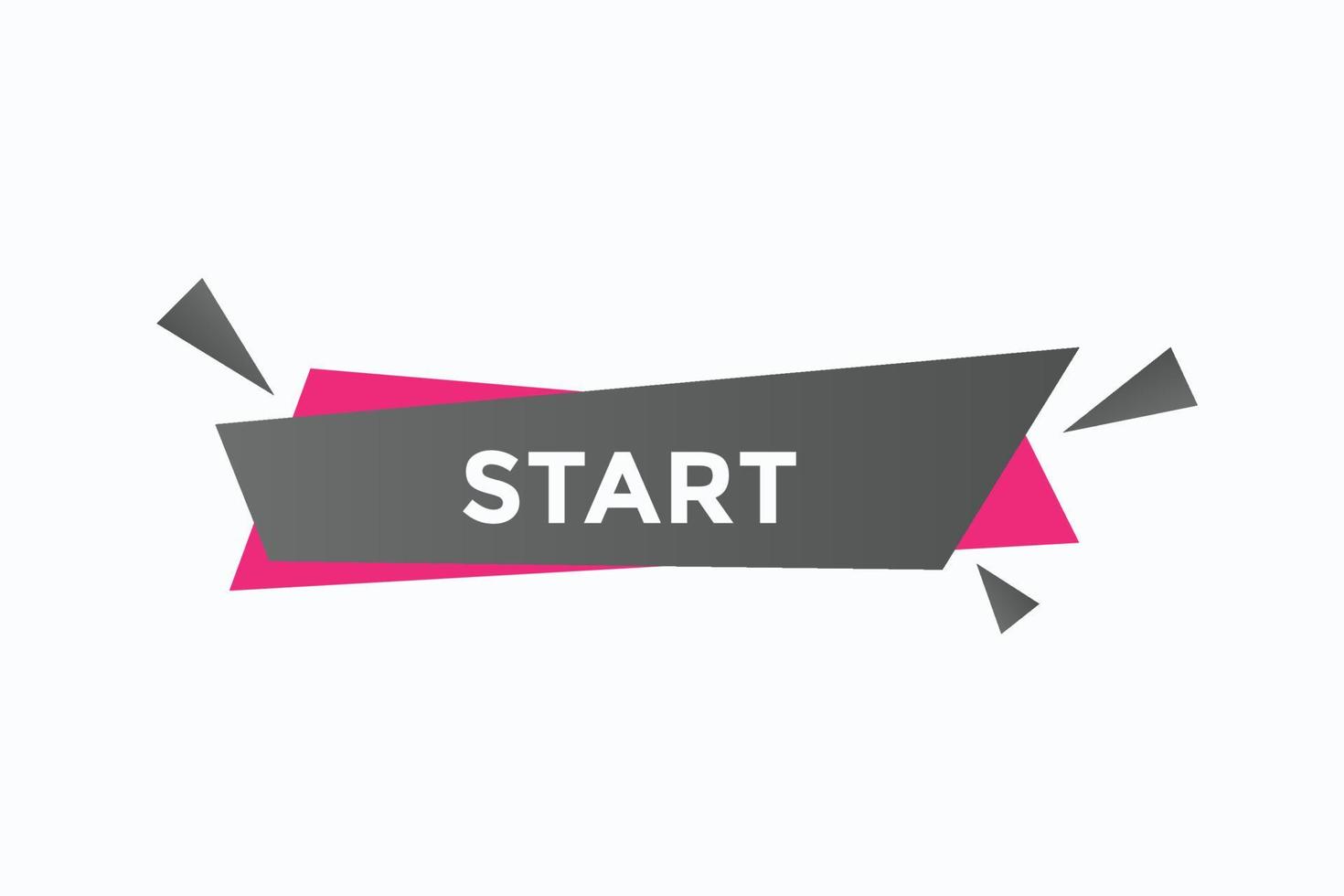 start button vectors.sign label speech bubble start vector