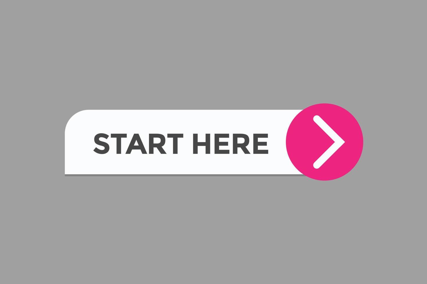 start here button vectors.sign label speech bubble start here vector