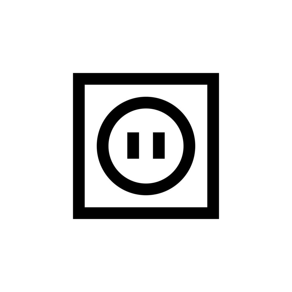 Outline icon. Electrical outlet emblem. Vector illustration