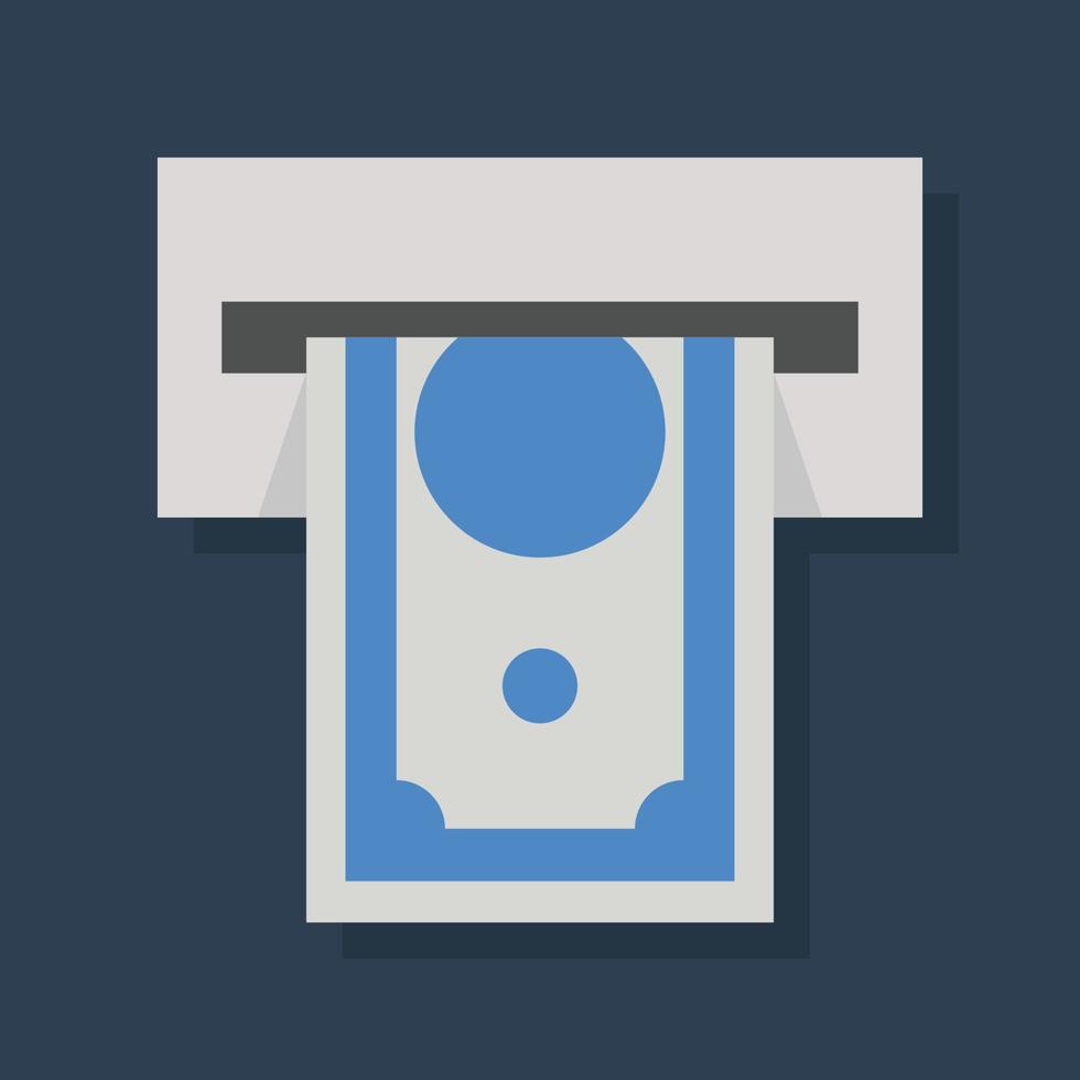 Withdrawal - Flat color icon. vector