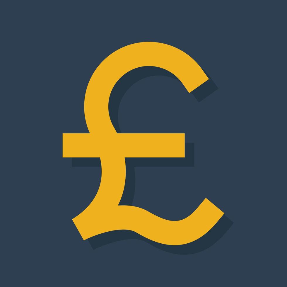 Pound - Flat color icons. vector