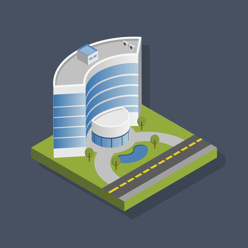 centro comercial - ilustración 3d isométrica. vector