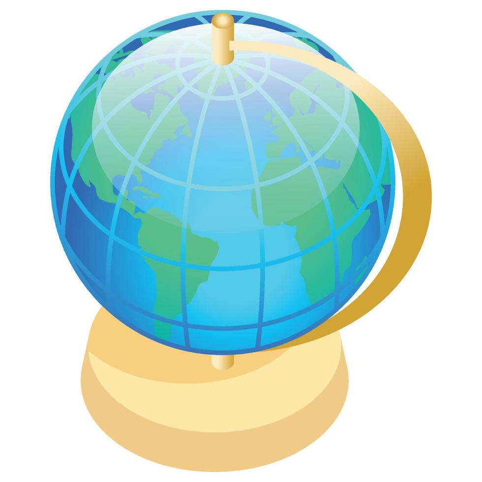 Geography - Isometric 3d illustration. vector